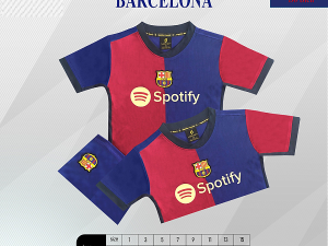 Bộ Quần Áo Bóng Đá Trẻ Em – CLB. Barcelona ( Vải Thun Lạnh )