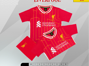 Bộ Quần Áo Bóng Đá Trẻ Em - CLB. Liverpool ( Vải Thun Lạnh )