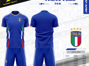Bộ Quần Áo Bóng Đá Người Lớn – Đội Tuyển Italia ( Vải Thun Lạnh)