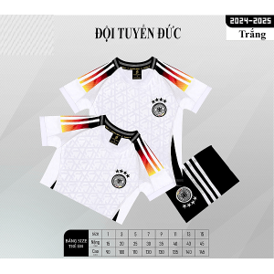 Bộ Quần Áo Bóng Đá Trẻ Em – Đội Tuyển Đức ( vải Thun Lạnh )