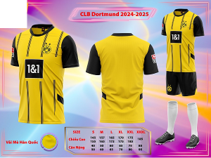 Bộ Quần Áo Bóng Đá Người Lớn – CLB Dortmund ( Vải Mè )