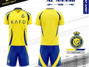 Bộ Quần Áo Bóng Đá Người Lớn – CLB AL-Nassr ( Vải Thun Lạnh)