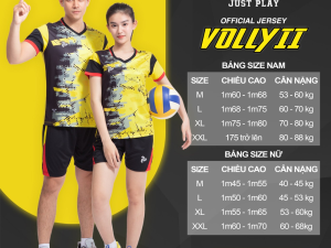 Bộ Quần Áo Bóng Chuyền Nam, Nữ - Justplay VOLLY II