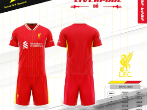 Bộ Quần Áo Bóng Đá Người Lớn – CLB Liverpool ( Vải Thun Lạnh)