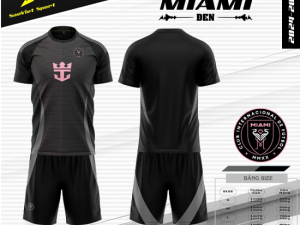 Bộ Quần Áo Bóng Đá Người Lớn – CLB Miami ( Vải Thun Lạnh )