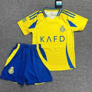 Bộ Quần Áo Bóng Đá Trẻ Em – CLB Alnassr ( Vải Mè Thái )