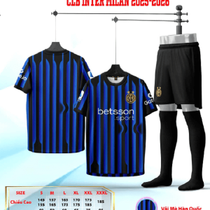 Bộ Quần Áo Bóng Đá Người Lớn – CLB  Inter Milan ( Vải Mè )