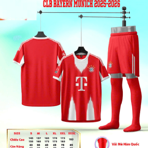 Bộ Quần Áo Bóng Đá Người Lớn - CLB Bayer Munich ( Vải Mè )