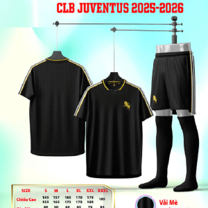 Bộ Quần Áo Bóng Đá Người Lớn – CLB Juventus( Vải Mè )