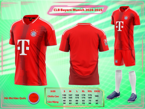 Bộ Quần Áo Bóng Đá Người Lớn - CLB Bayer Munich ( Vải Mè )