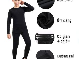 Bộ Quần Áo Giữ Nhiệt Thể Thao Trẻ Em – Co Giãn 4 Chiều