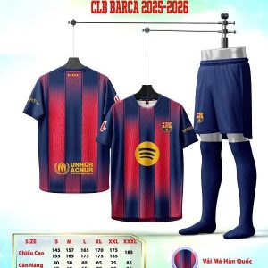 Bộ Quần Áo Bóng Đá - CLB Barcelona ( Mè )