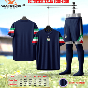Bộ Quần Áo Bóng Đá Người Lớn – Đội Tuyển Italia ( Vải Mè )