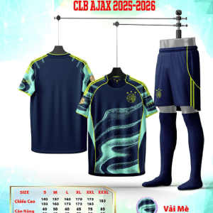 Bộ Quần Áo Bóng Đá Người Lớn – CLB Ajax ( Vải Mè )