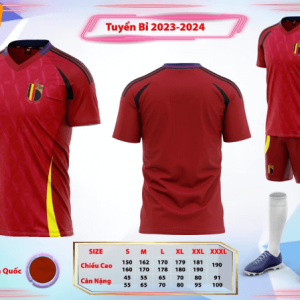 Bộ Quần Áo Bóng Đá Người Lớn - Đội Tuyển Bỉ ( Vải Mè )