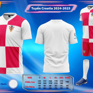 Bộ Quần Áo Bóng Đá Người Lớn - Đội Tuyển Croatia ( Vải Mè )