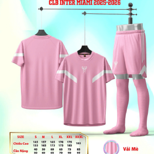 Bộ Quần Áo Bóng Đá Người Lớn – CLB Miami ( Vải Mè )