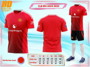 Bộ Quần Áo Bóng Đá Người Lớn – CLB Manchester U.T ( Vải Mè )