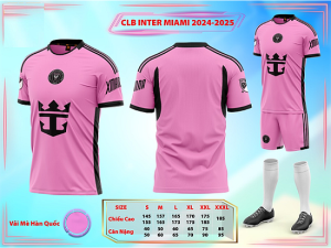 Bộ Quần Áo Bóng Đá Người Lớn – CLB Miami ( Vải Mè )