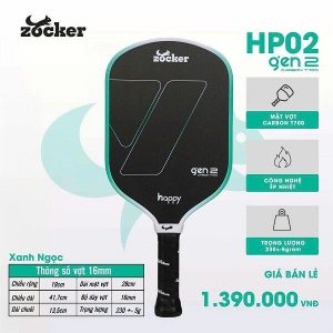 Vợt Pickleball Zocker HP02 gen 2-16mm