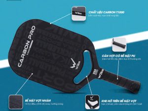 Vợt Pickleball Wika Carbon Pro