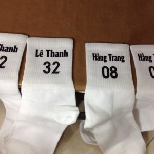 In tất thể thao in Tên + Số, theo yêu cầu