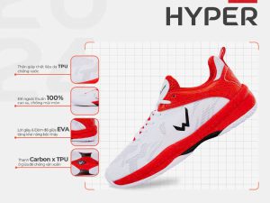 Giày Đa Năng, Pickleball, Bóng Chuyền, Cầu Lông - Hyper Wika