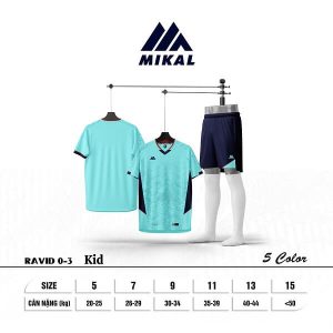Bộ quần áo bóng đá trẻ em - Mikal Ravid 3 (K5)